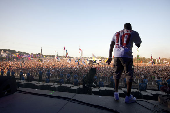 Glasto day 3: Dizzee Rascal performs at Glastonbury