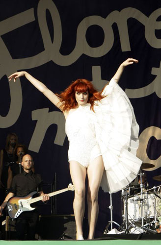 Bands: Florence Welch of Florence and the Machine performs at Glastonbury Festival