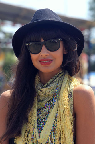 Day Four: Jameela Jamil in the backstage area of Glastonbury