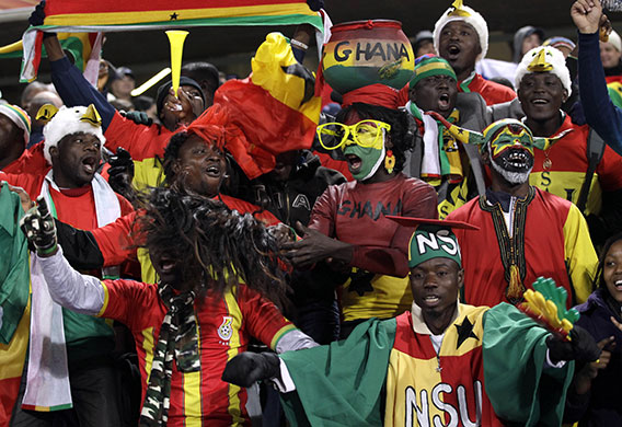 Knockout stages day 1: Ghana fans enjoy the atmosphere before kick-off