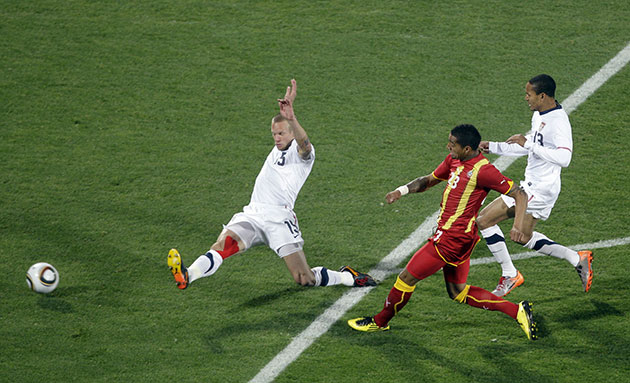 Knockout stages day 1: Kevin-Prince Boateng rifles home to score the opening goal