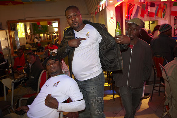 African fans in Jo'burg: Ghana fans show off their shirts