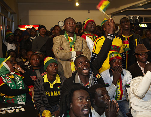 African fans in Jo'burg: Ghanaian fans cheer on their team