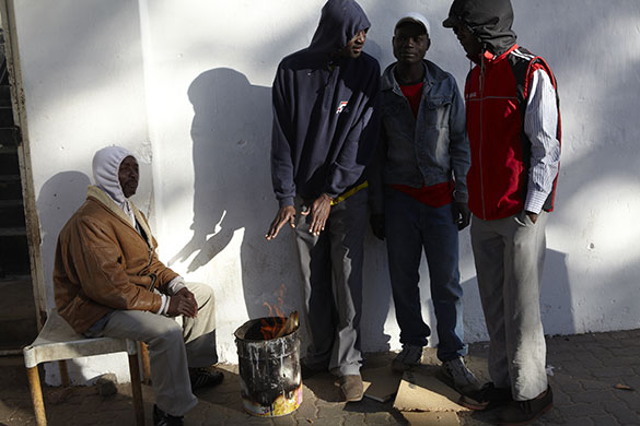 African fans in Jo'burg: Keeping warm on the streets of Yeoville
