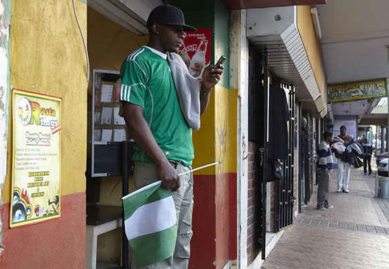 African fans in Jo'burg: Nigeria fan texts