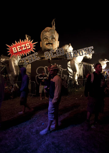 Glastonbury by night: Bez's Acid House is the place to be in Shangri-La