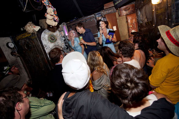 Glastonbury by night: Teleporter at Shangri-La in Glastonbury