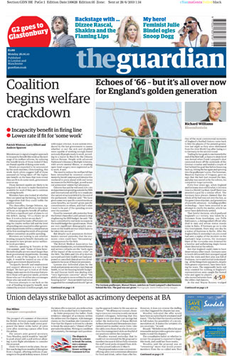 World Cup front pages: The Guardian