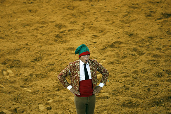 24 hours in pictures: A forcado in Evora, Portugal