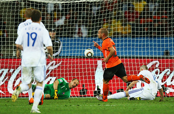 football: Netherlands v Slovakia: 2010 FIFA World Cup - Round of Sixteen