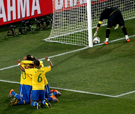 footie: Brazil v Chile, World Cup football