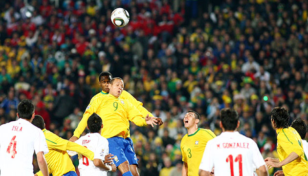 footie: Brazil v Chile, World Cup football