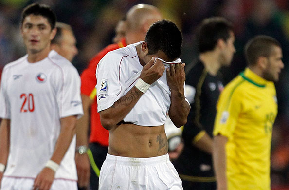 footie: Brazil v Chile, World Cup football