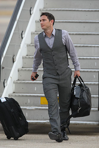 England arrive home: England Team Return Home - Heathrow Airport