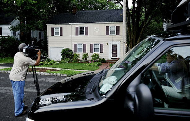 Russian spy ring: Media stand in front of a house at 31 Marquette Road in New Jersey