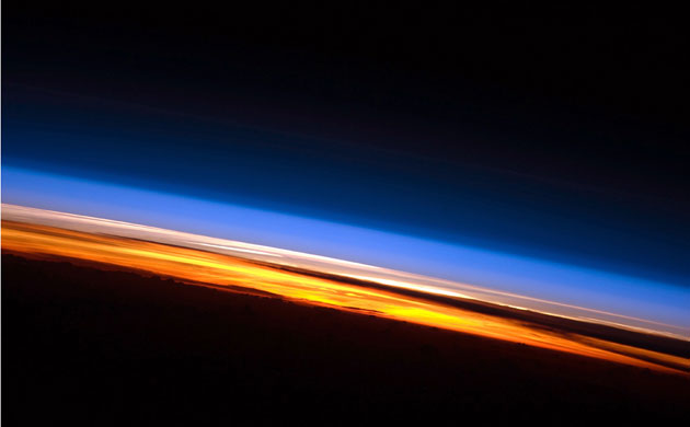 Satellite Eye on Earth: Sunset on the Indian Ocean