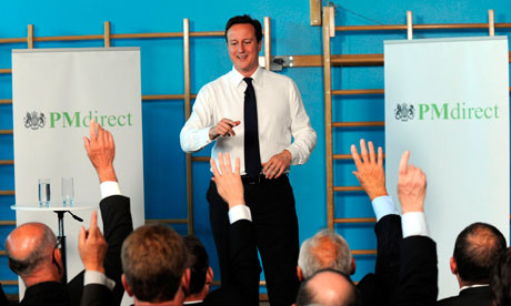 David Cameron answers questions in Leeds today