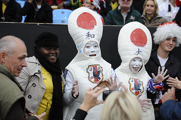 Paraguay v Japan: Japan fans have their picture taken