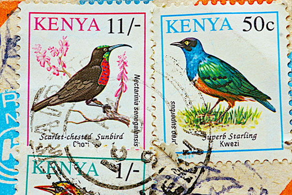 in pictures: letters: Kenyan stamps