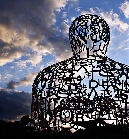 in pictures: letters: Jaume Plensa's sculpture 'WE