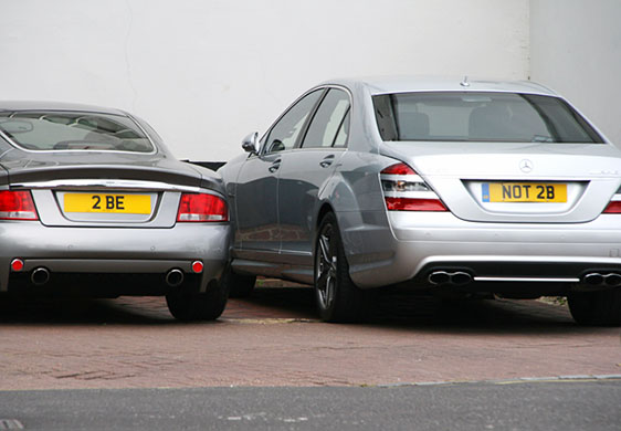 in pictures: letters: numberplates