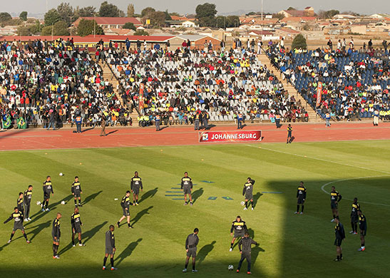 England: Brazilian football team warms up, while