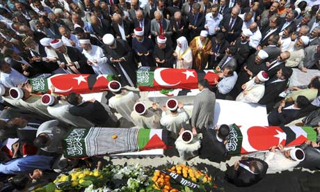 Funeral in Istanbul for victims of Gaza flotilla raid