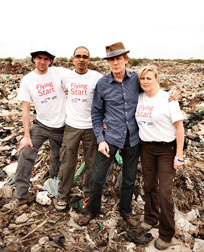 show & tell: Nick Frost: Bill Nighy and the BA staff standing on dump in Nairobi