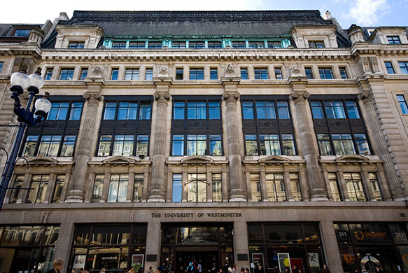 City Parochial: The University of Westminster facade in Oxford Street, London