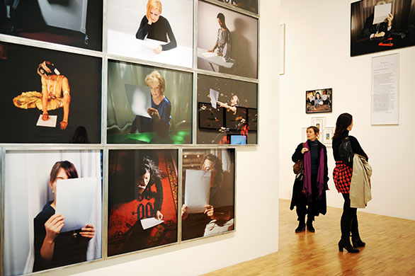 City Parochial: People looking at exhibition at the Whitechapel Art Gallery