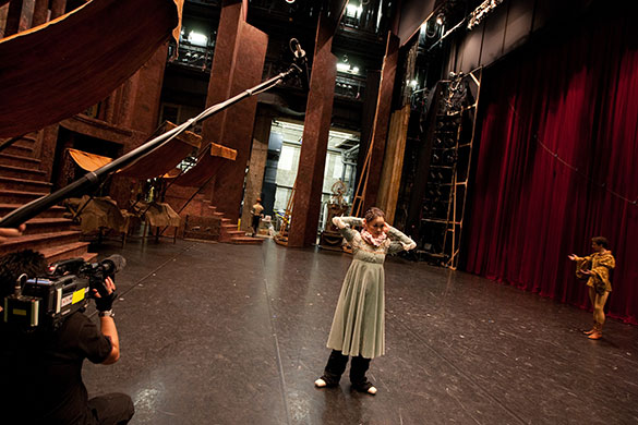 Royal Ballet in Japan: Miyako Yoshida warms up for the Royal Ballet's production Romeo And Juliet