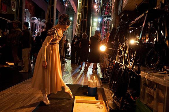 Royal Ballet in Japan: A dancer prepares backstage