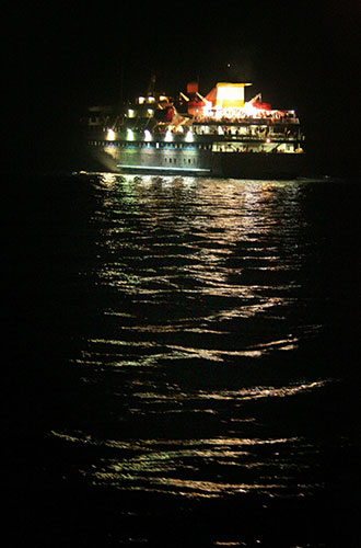 Mavi Marmara interception: The Mavi Marmara around 2 hours ahead of the attack