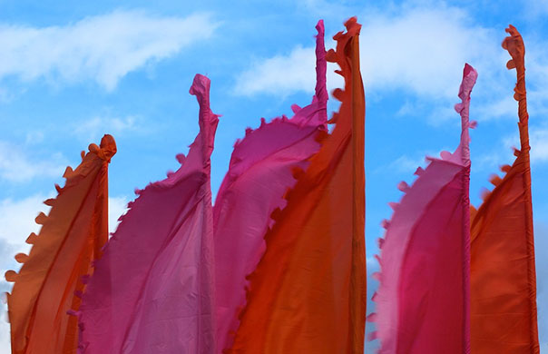 Hay festival: Flags at the Hay Festival
