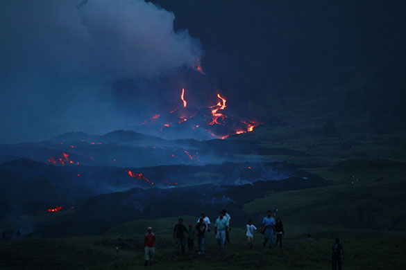 Guatemala volcano:  Pacaya volcano in  Guatemala