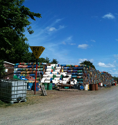 show & tell: Eavis: Glastonbury bin pyramid
