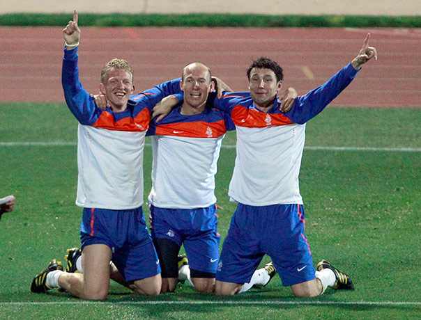 world cup: Dirk Kuyt,  Arjen Robben, Mark van Bommel