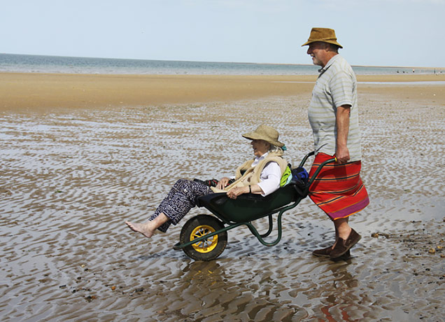 in pictures: summer: mother-in-law in a wheelbarrow