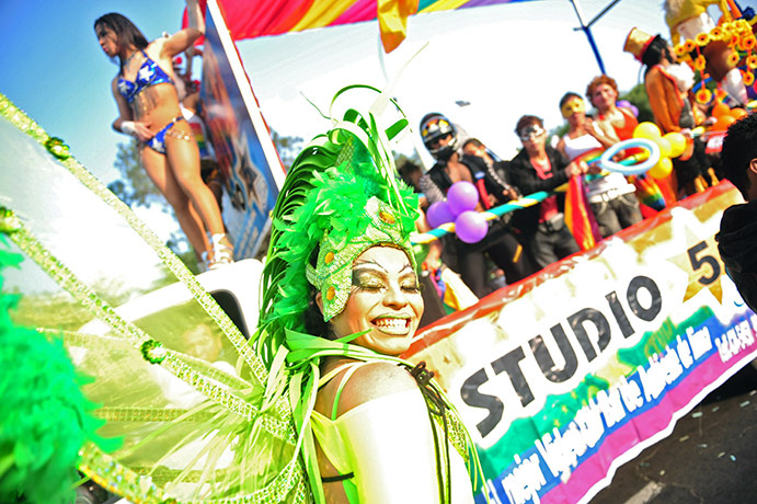 24 Hours: Revelers participate in the Gay Pride parade in Lima