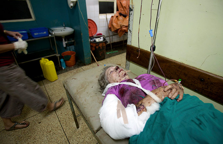 Uganda explosion: A paramedic attends US citizen at Mulago Hospital, Uganda