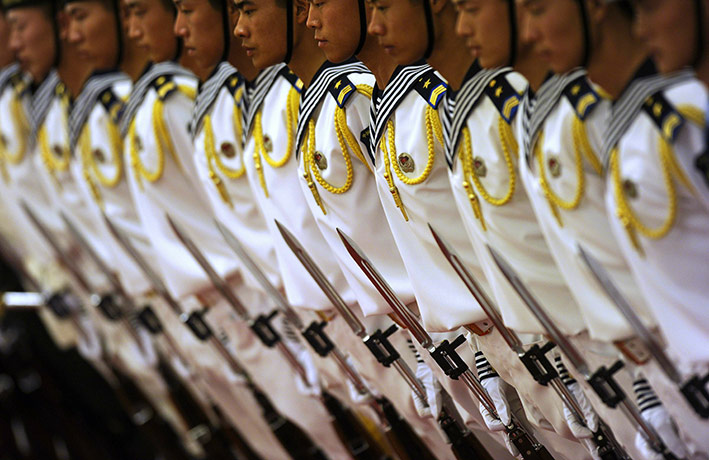 24 hours pictures: Honor guards of the Chinese People's Liberation Army, China