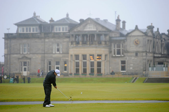 st andrews: Open Golf final practice