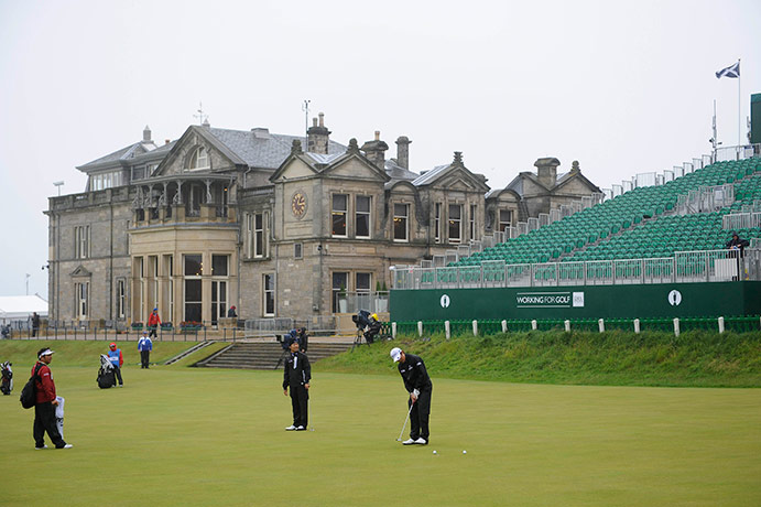 st andrews: Open Golf final practice