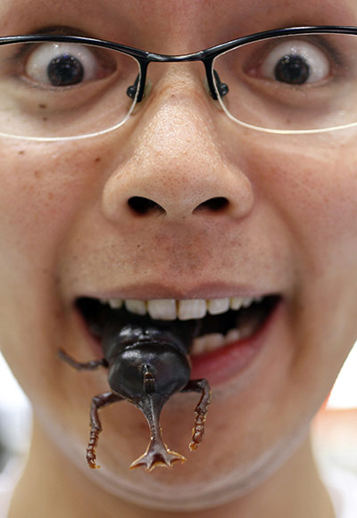 24 hours in pictures: Tokyo, Japan: Yoshimi Hamanaka, an employee of toymaker Megahouse