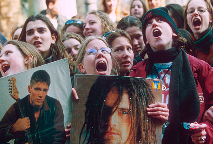 Take That: Take That fans at their 'last performance' in Amsterdam, Holland, 1996