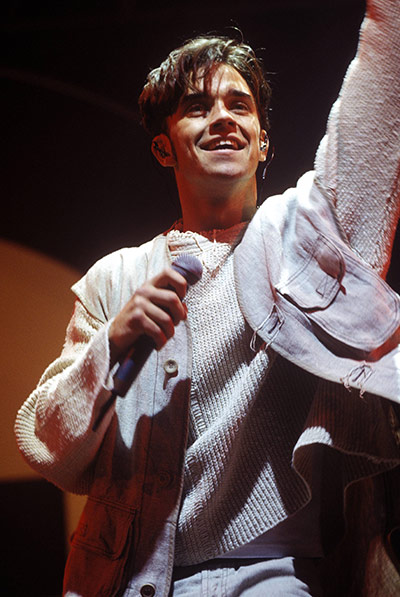 Take That: Robbie Williams and Take That perform at Wembley Arena, 1993