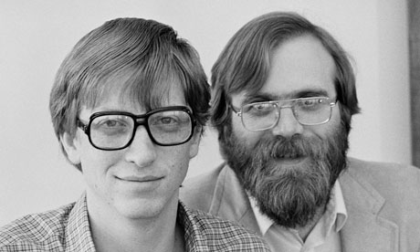 Microsoft founders Bill Gates and Paul Allen