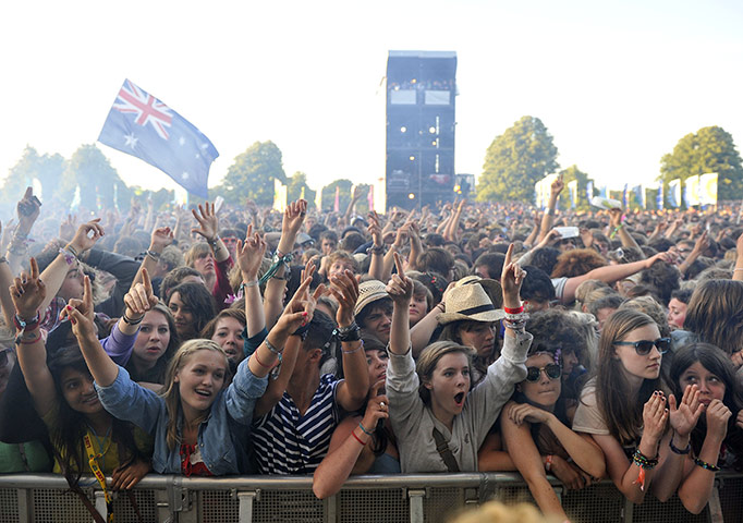 Latitude festival: Festival goers on the first day