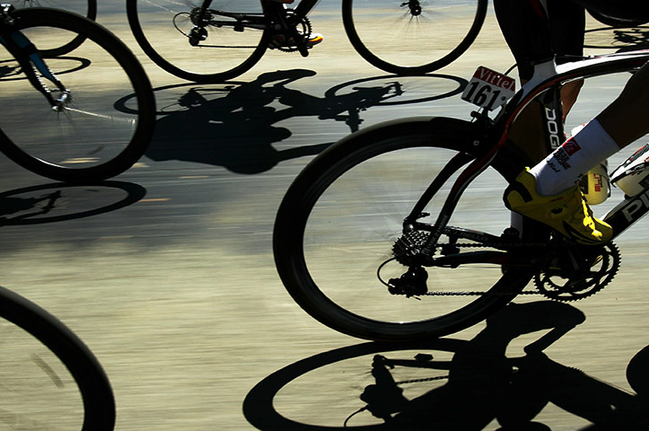 24 hours in pictures: France: Cyclists during Stage 14 of the Tour de France