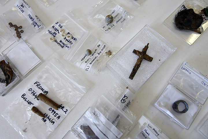 Fromelles: Objects are recorded by the Oxford Archaeology Institute  